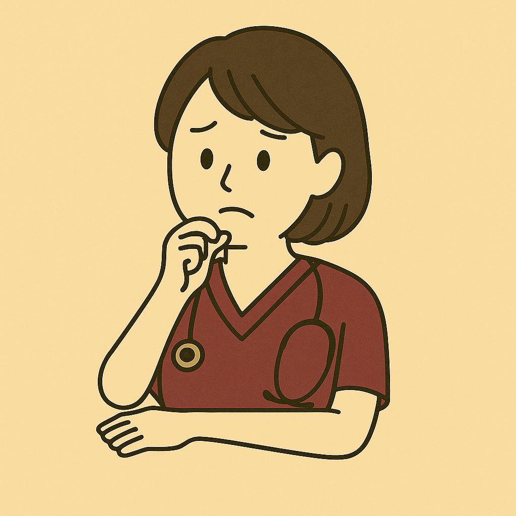 悩むママ